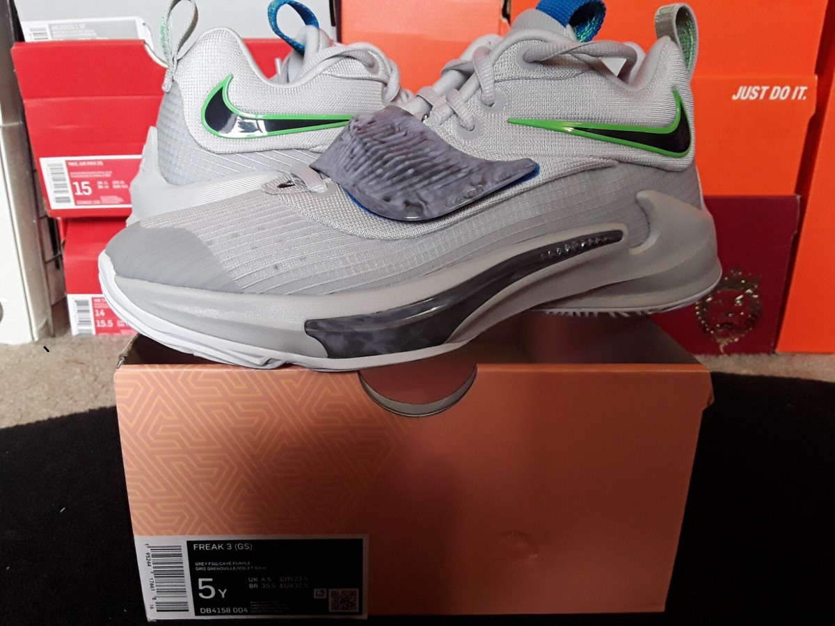 Nike Air Zoom Greek Freak 3 III GS Giannis Grey Fog Cave Purple