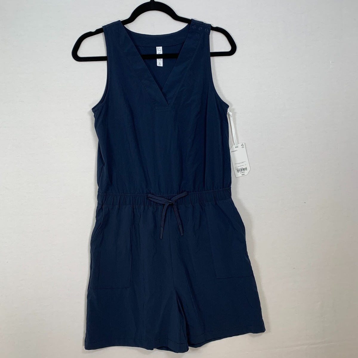 Womens Shorts Romper XSmall Navy Platoon Sleeveless Stylus New