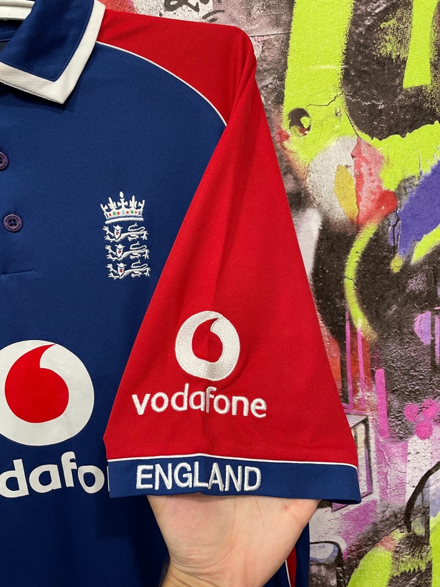 Chemise Cricket Angleterre Admiral 2006 - XL - Brodée Vodafone - Occasion