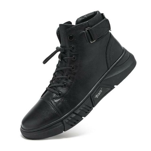 Men Casual Faux Leather Round Toe Ankle 