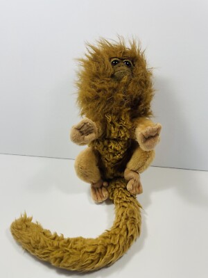 Golden Lion Tamarin Monkey Realistic Cuddlekins 9  Stuffed Animal vtg long tail