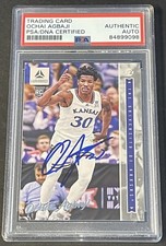 Ochai Agbaji 2022 Luminance Chronicles Signed Rookie Card PSA/DNA Slab Utah Jazz