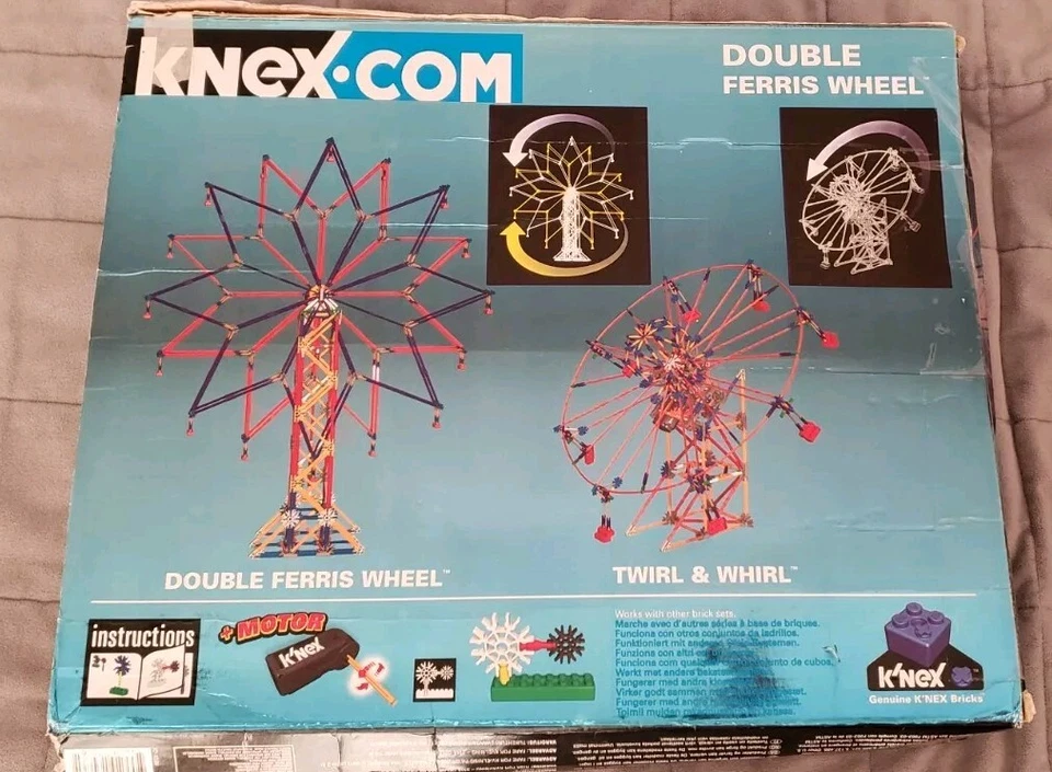 KNEX Double Ferris Wheel 977 Pcs Set Vintage Gifts Toys - Image 2 of 4