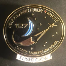 Scarce Official NASA Shuttle Flight Crew Mission Lapel Pin - STS 127 Endeavour