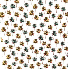 New Palm Trees Cotton Material 16 inLong 25 in Wide Multicolor Aloha