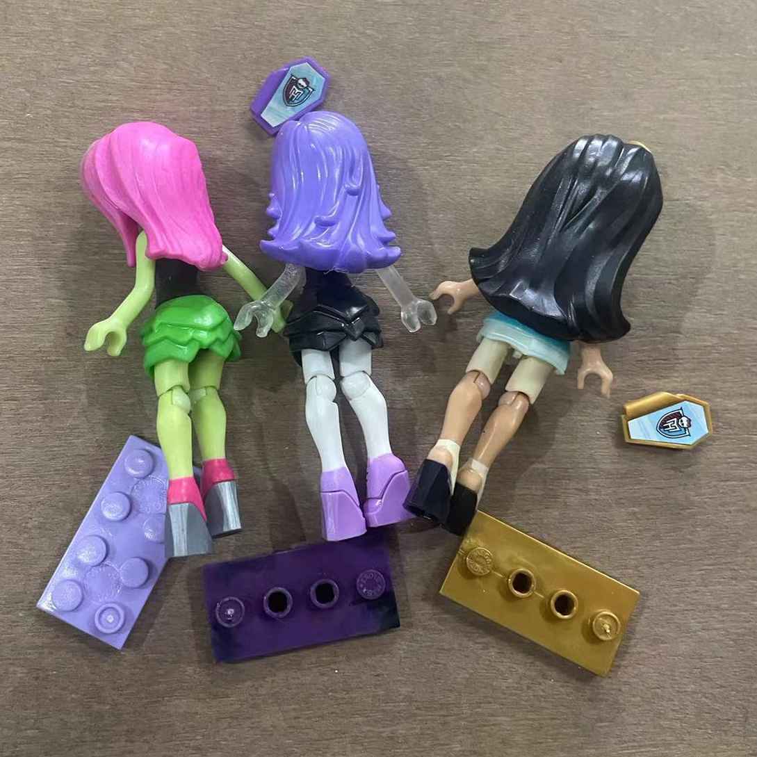 Lot of 3 Mega Construx Monster High Girl Doll Figures