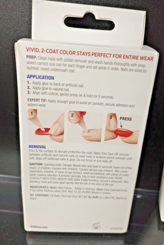 KISS Salon Color Vivid 2-Coat #Short - #89141 SC10 - 28 Nails Each Pack Qty 2 - Picture 3 of 5