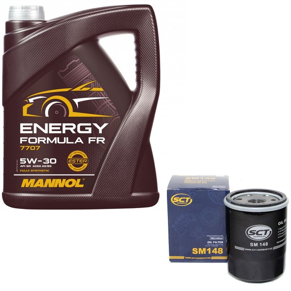 MotoröL Set 5W30 5 Liter + ÖLfilter Sm 148 FüR Toyota Celica Rav 4 Avensis 2.0-image