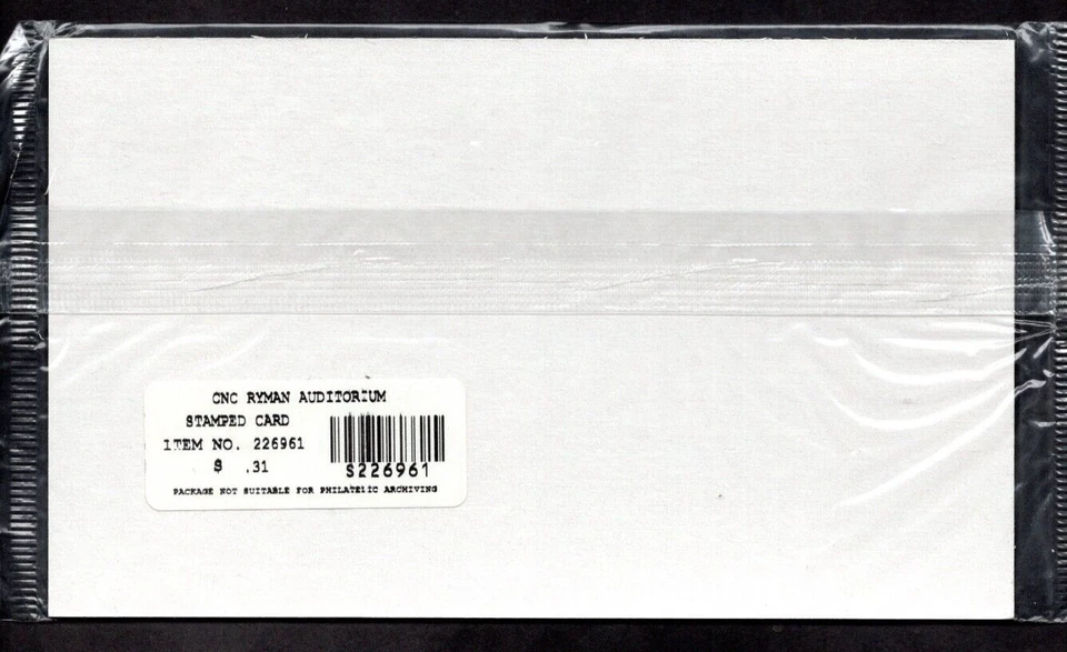 FDC First Day Issue Stamped Ryman Auditorium March 18, 2000 20 Cent Sealed - Image 2 of 2