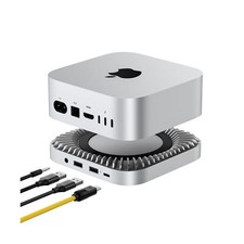 Aluminum Hub Stand for New M4/M4 Pro Mac Mini 2024 with 40Gbps NVMe/M.2 S...