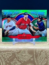 2019 Bowman Talent Pipeline Chrome Green Refractor /99 Josh Ockimey / Bryan Mata