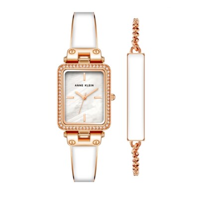 Anne Klein Box Set Armbanduhr Und Armband Damen Ak / 3898WTST Luxus Brand