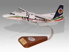 Fokker F27 Oman Aviation Desk Wood Airplane New Model Large Scale 1/72