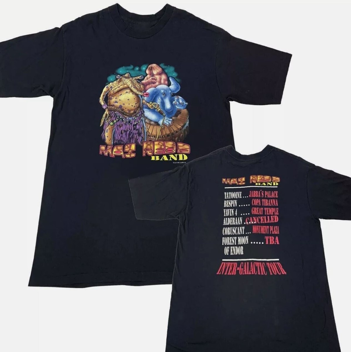 Vintage 1996 Star Wars Max Rebo Band Tour Shirt | eBay