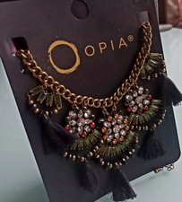 Magnificent Antique Gold  Colour /Tone Statement Necklace Costume Jewellery