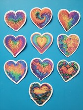 STICKERS x 10 HEARTS Vinyl Sticker Flowers Sticker Love2