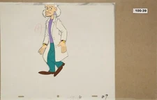Back To The Future Original Production Drawing And Cel 100-39 Used Cond.