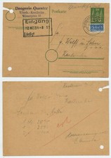121164 - Ganzsache P 2 - Postkarte - Wiesbaden-Kostheim 9.3.1951 nach Karlsruhe