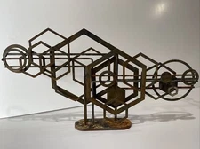 ABSTRACT METAL SCULPTURE MODERNISM  EXPRESSIONISM BRUTALISM FRANK COTA LISTED