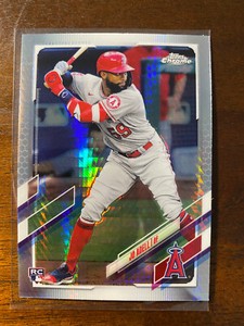2021 Topps Chrome Baseball PRISM REFRACTOR Jo Adell Rookie RC Angels #142