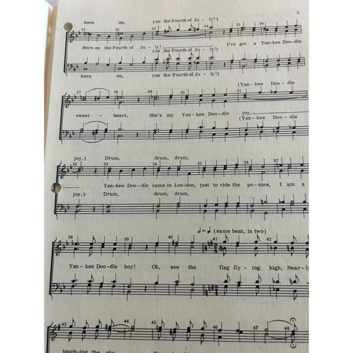 Barbershop Quartet Sheet Music Lot: "God Bless America" & "George M. Cohan Medle - 第 8/9 張圖片