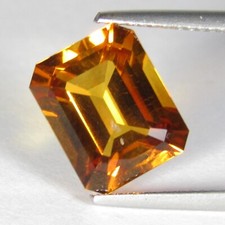 5.50Cts 100 Natural Fantastic Citrine 12X9.5X7mm Emerald Cut Loose Gemstone