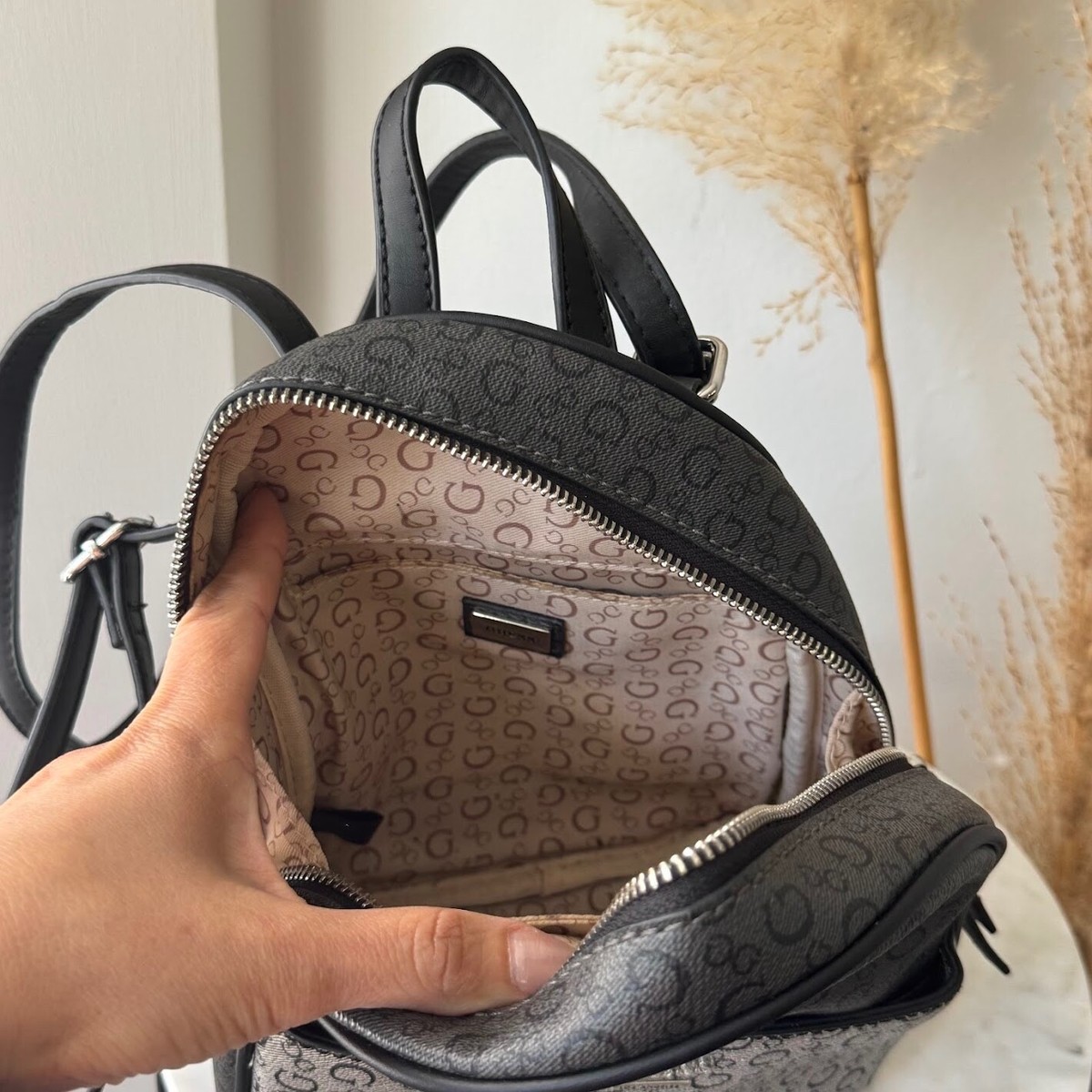 Guess Gray Signature Backpack Purse Bag Guess Backpack - 7 Dayz Pretty main image 4