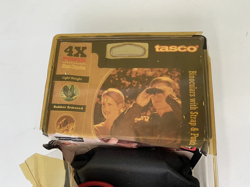 Vintage TASCO 4X30mm Red Binocular & Case 25430R - Image 3 of 4