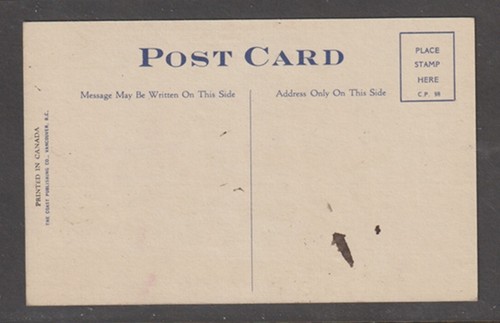 Postal Banff Alberta C.P.R. Banff Springs Hotel and Bow Valley sin usar - Imagen 3 de 3