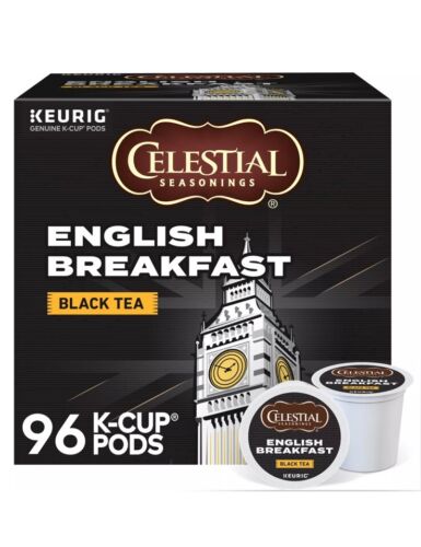 Celestial Seasonings Tea Single Serve Keurig K-Cup Pods 96 Ct English Breakfast
