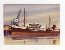 Granose Shipping card. French oil tanker “Bernice” berthing at Le Havre
