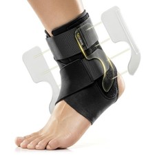 BraceUP Ankle Brace - Relieve Pain, Enhance Stability for One Size, Black