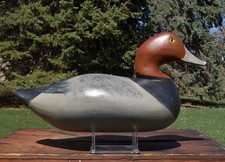 VERY RARE REDHEAD 100% ORIG & NEVER RIGGED MINT 1946 JIM CURRIER WOOD Duck Decoy