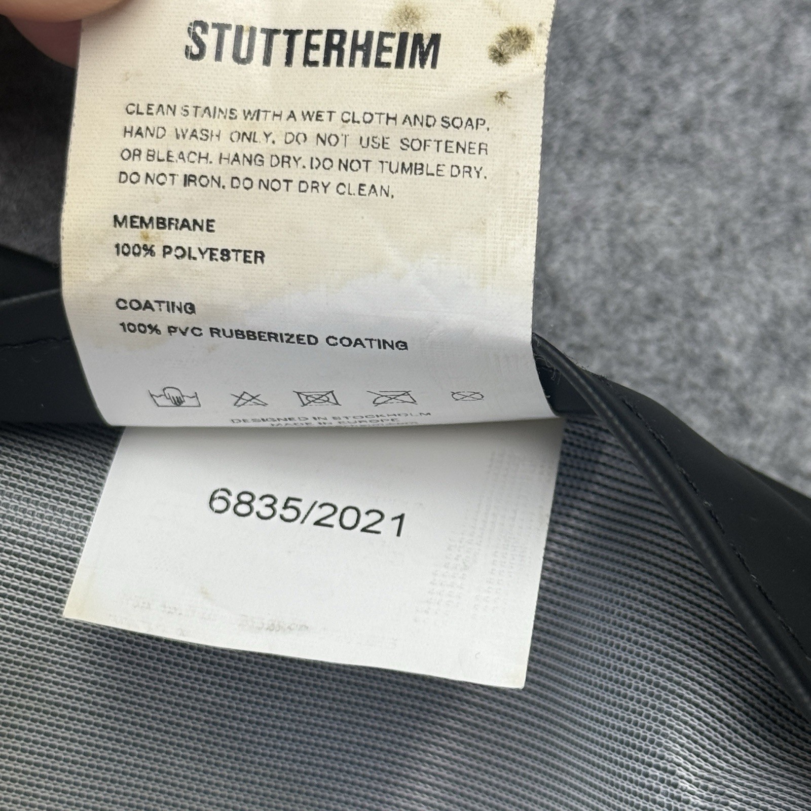 Stutterheim Jacket Mens Medium Black Stockholm Ru… - image 17