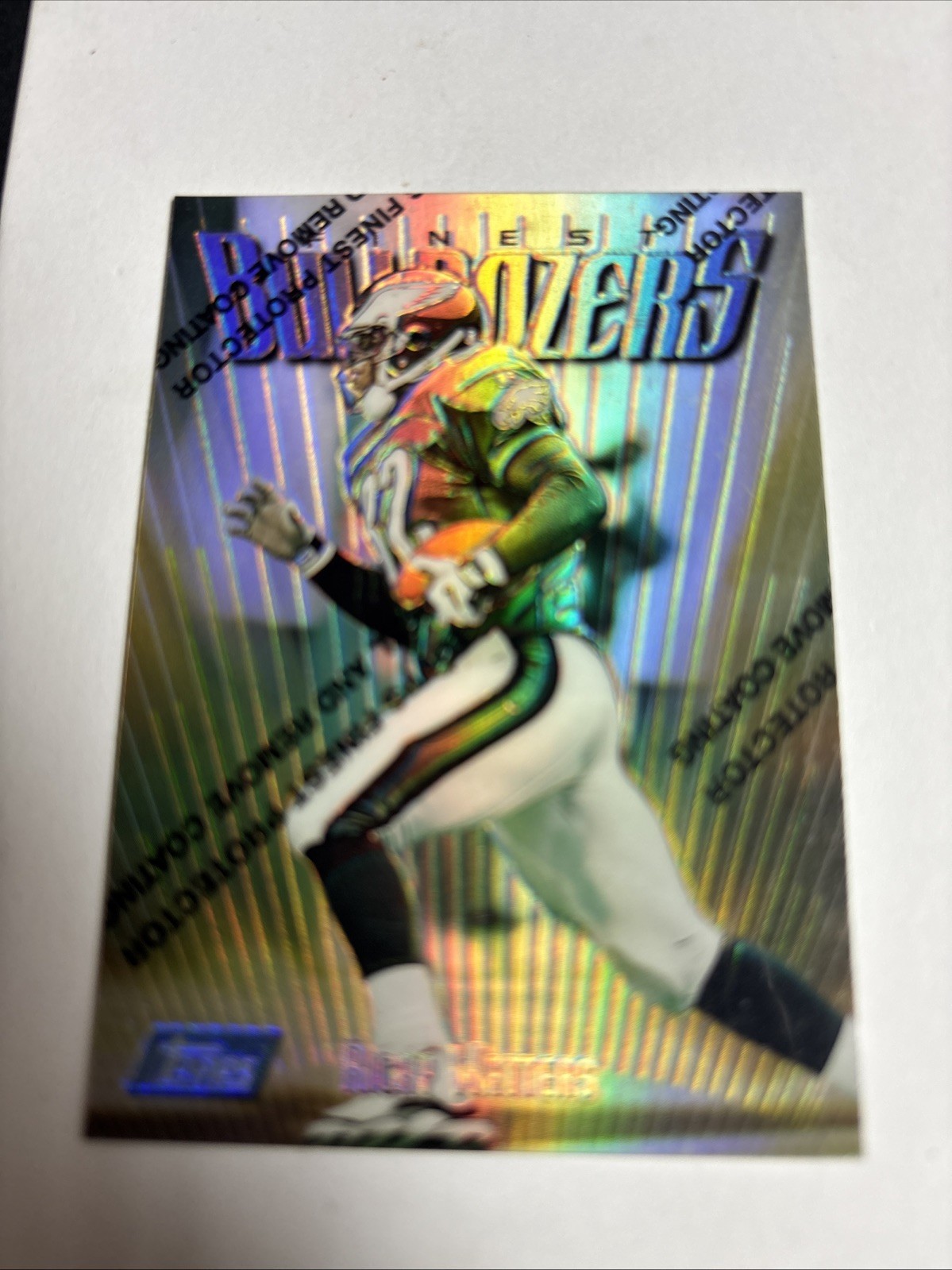 1997 Topps Finest Bulldozer Uncommon Refractor Ricky Watters Eagles #125