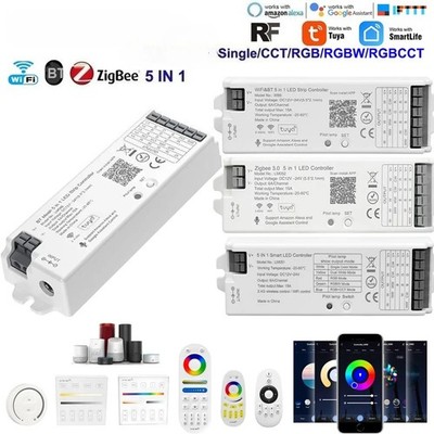 5in1 LM051 LM053 Tuya Zigbee 3 RF WiFi LED controller Dimmer Smart App control