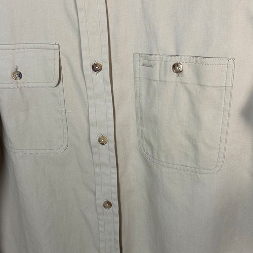 Ralph Lauren Purple Label top shirt Large button up Workshirt Khaki workwear - Picture 9 of 13