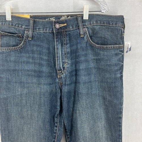 Neu mit Etikett Old Navy Herrenjeans Größe 36 x 32 Bootcut blau Medium Wash Denim Freizeit - Bild 6 von 21