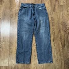 VTG FUBU The Collection Jeans Mens 36x32 34x30 Blue Denim Baggy Y2K Streetwear