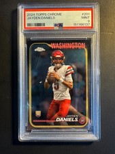 2024 Topps Chrome Rookie Card RC #201 Jayden Daniels Washington PSA 9 Mint