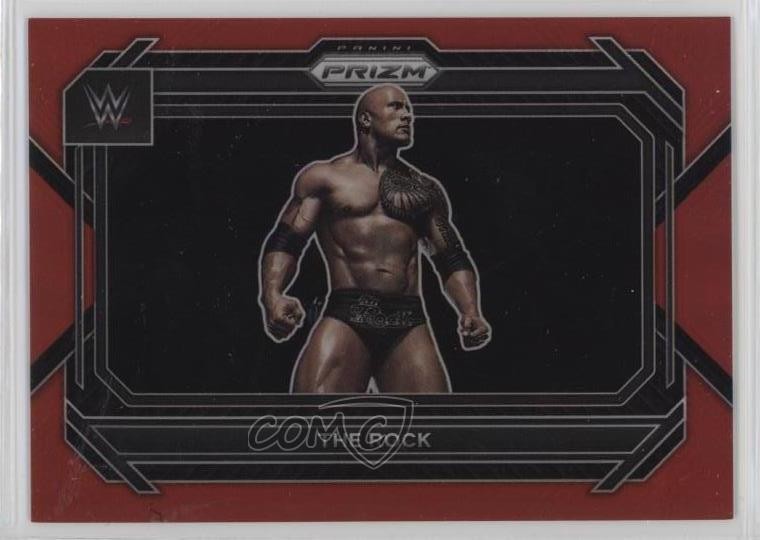 2023 Panini Prizm WWE Red Prizm 261/299 The Rock #41 t1s