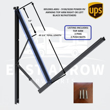 8952003.400U - 9100/9200 POWER RV AWNING TOP ARM RIGHT OR LEFT BLACK W/FASTENERS