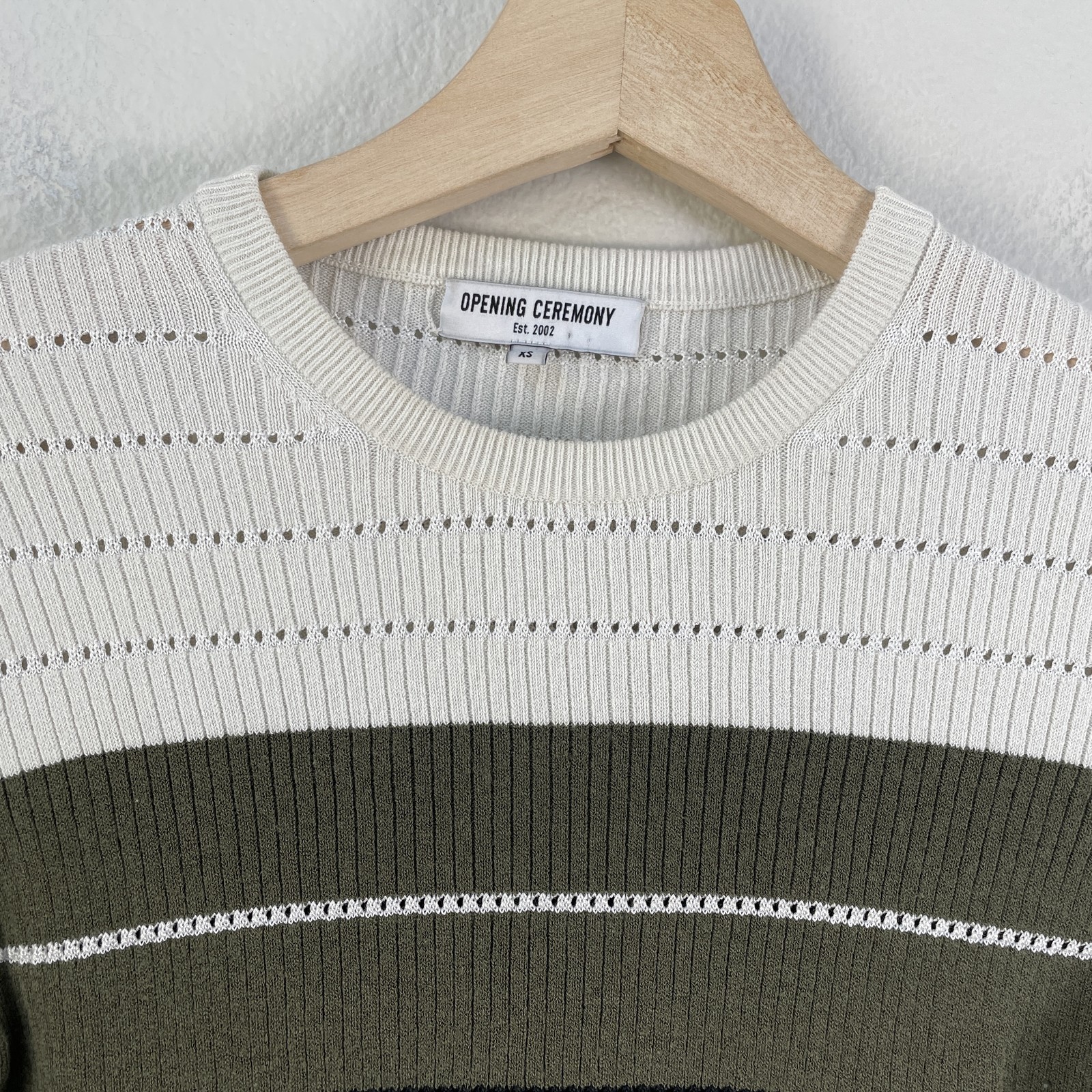 Opening Ceremony Sweater Womens XS Striped Knit Long Sleeve Pullover image 8