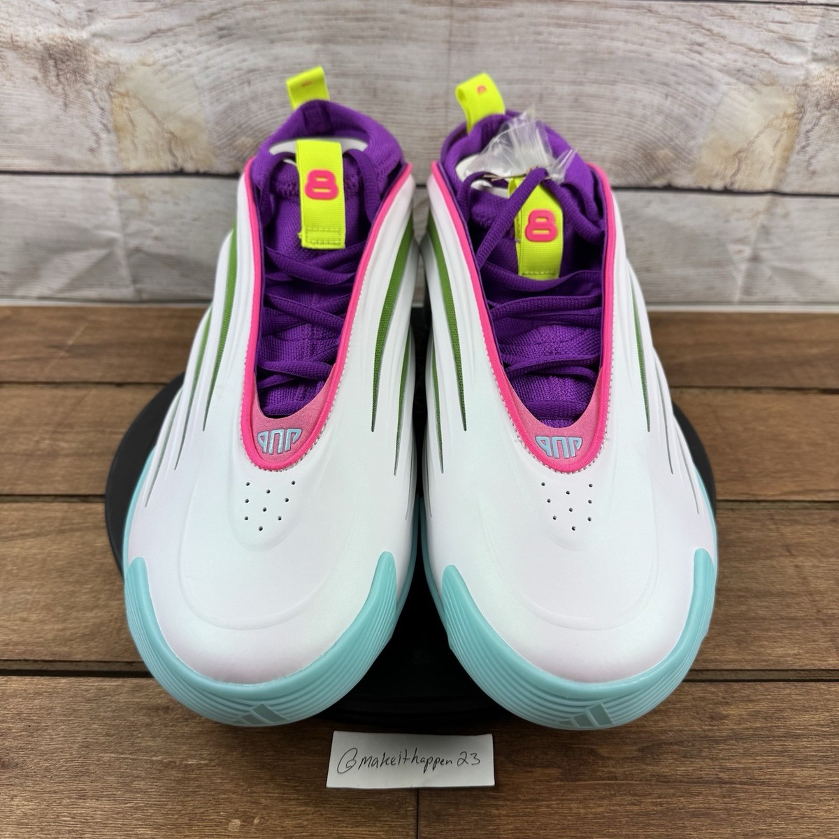 Adidas Harden Vol. 9 x J Dub PE White Lime Pink JQ4003 Men Size