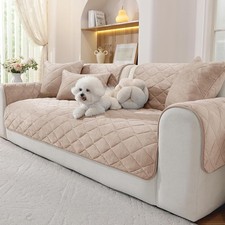 Copridivano Antimacchia con Braccioli Tessuto morbido (champagne- 70x210)