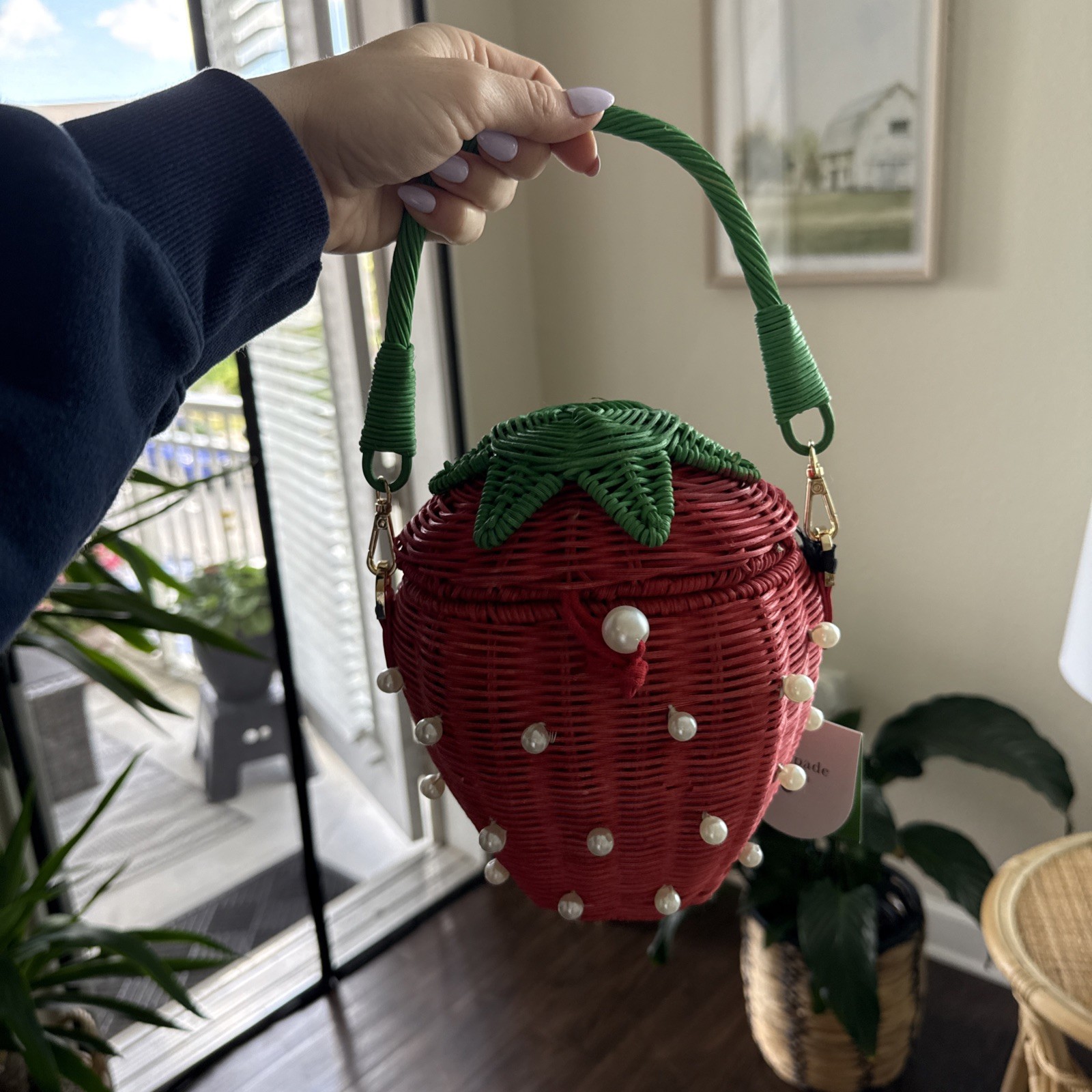 Kate Spade NY Target Pearl Embellished Strawberry Basket Bag Exclusive IN HAND