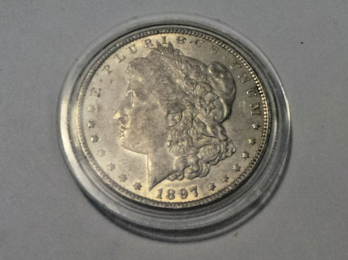 1897 $1 Morgan Silver Dollar, UNCIRCULATED MS Condition - Beautiful Coin #2. - Picture 3 of 8