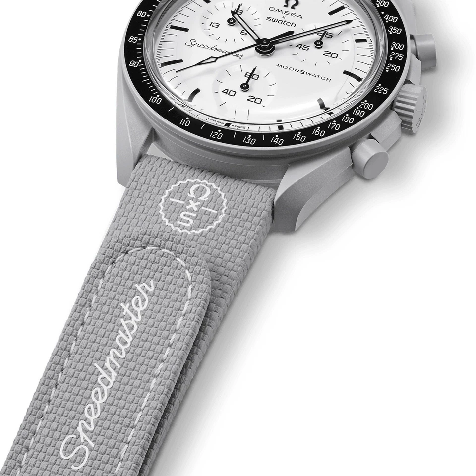 Omega X Swatch MOONSWATCH Correa GRIS/GRIS GOMA L (6,7-7,5 pulgadas) (17-19 cm) Foto 3 de 4