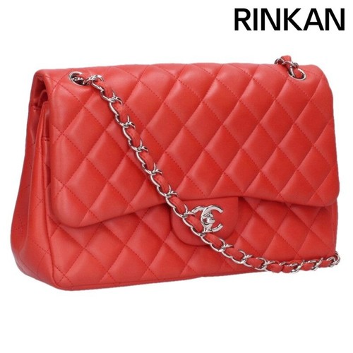 Chanel Matelasse 30 Lambskin Double Flap Chain Leather Shoulder Bag Women's Used