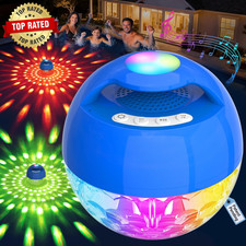 Floating Lightshow Speaker, Bluetooth Pool Speaker with LED Lights, IP68 Waterpr